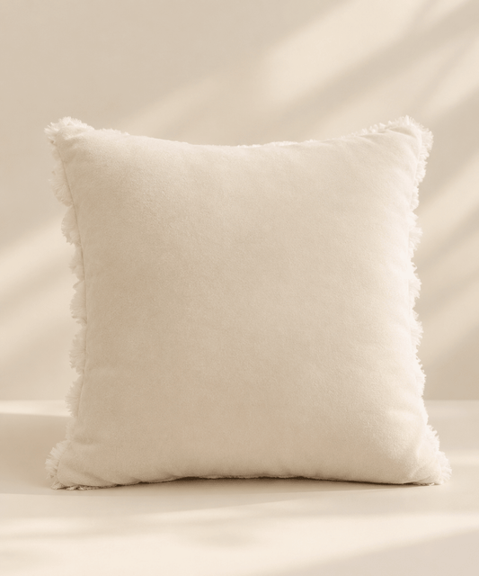 Housse Mielle, Housse de coussin · Blanc & Rose poudré - Maison Mielle Paris