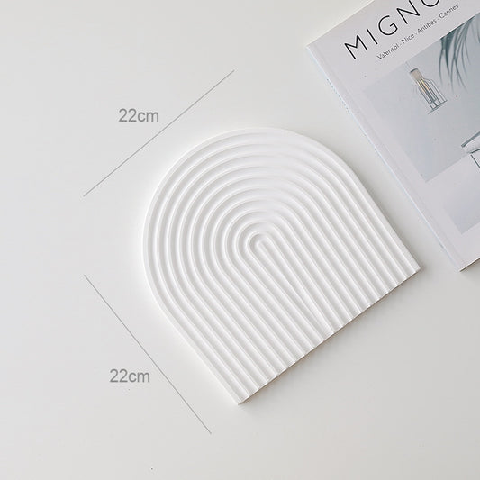 Plateau en plâtre décoratif – Fond et support pour photographie