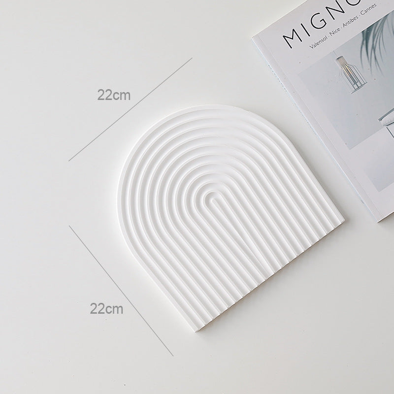 Plateau en plâtre décoratif – Fond et support pour photographie