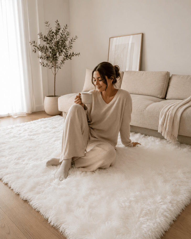 Tapis Mielle — Tapis moelleux effet nuage, doux & antidérapant · Blanc crème - Maison Mielle Paris