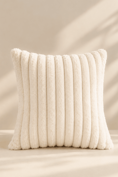 Housse Mielle, Housse de coussin · Blanc & Rose poudré