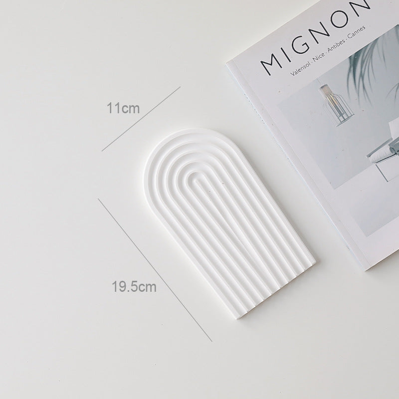 Plateau en plâtre décoratif – Fond et support pour photographie