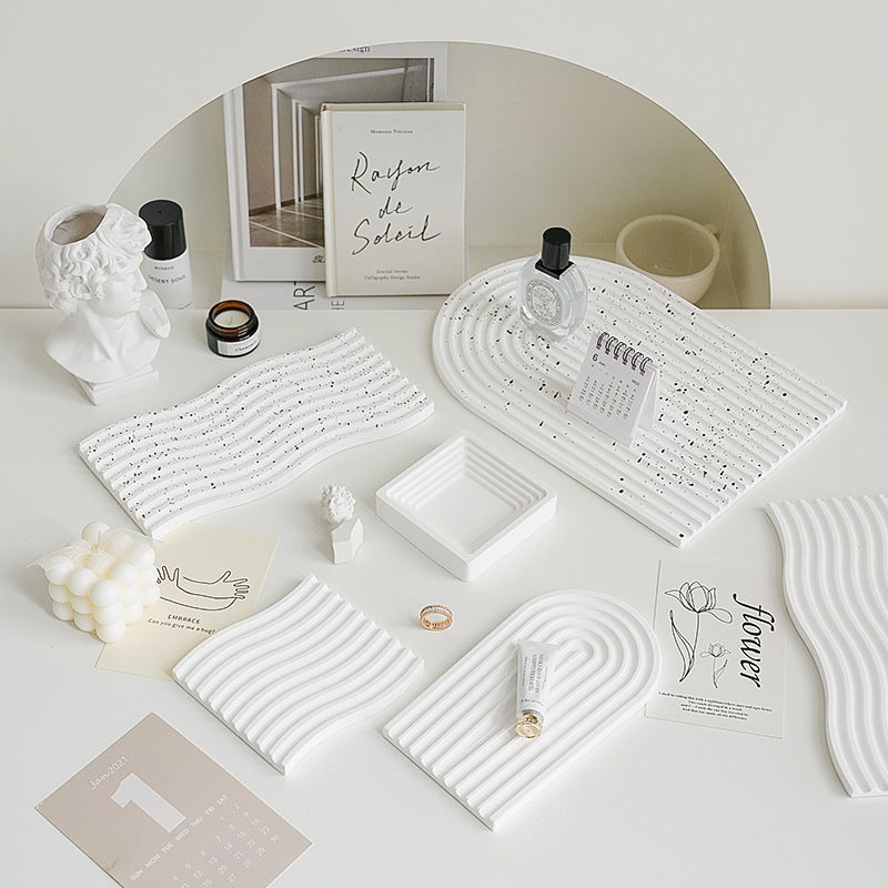 Plateau en plâtre décoratif – Fond et support pour photographie