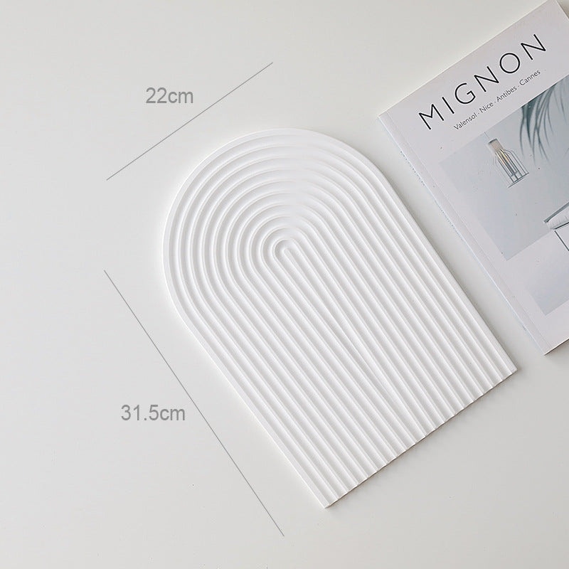 Plateau en plâtre décoratif – Fond et support pour photographie